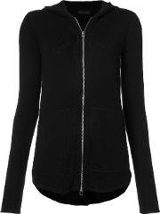 Atm Anthony Thomas Melillo Knitted Zip Hoodie Women Cashmerewool S, Black 