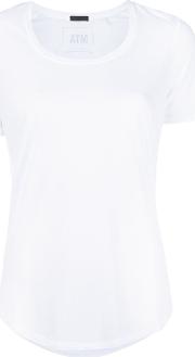 Curved Hem T Shirt Women Modal S, White