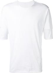 Raw Edge Double T Shirt Men Cotton Iv, White