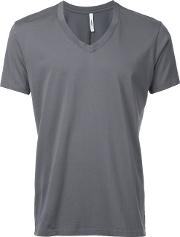 V Neck T Shirt Men Cotton 1, Grey