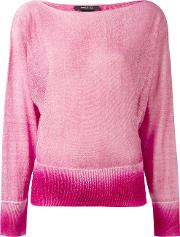 Bonbon Knitted Sweater Women Cottonlinenflaxcashmere L, Pinkpurple