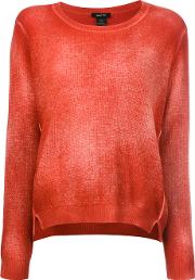 Overdyed Long Sleeve Sweater Women Cashmere L, Women's, Red