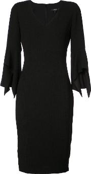 Frill Sleeves Fitted Dress 