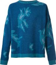 Abstract Print Sweatshirt Men Cashmere 2, Blue
