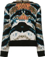 Printed Hooded Top Women Cashmere 1, Women's, Blue