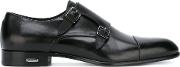Classic Monk Shoes Men Calf Leatherleatherrubber 44.5, Black