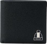 Bally Logo Plaque Wallet Unisex Leather One Size, Black 
