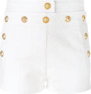 Button Denim Shorts Women Cottonspandexelastane 36, White