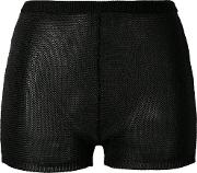 Knit Hot Pants Women Polyesteracetate 38, Black