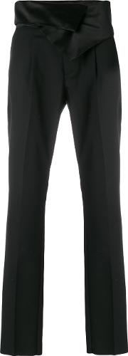 Lapel Waistband Trousers 