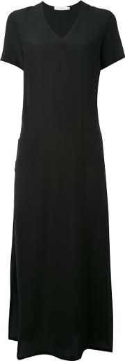 T Shirt Dress Women Silk 46, Black