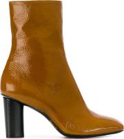 Barbara Bui Seam Detail Ankle Boots Women Calf Leatherleatherpatent Leather 36.5, Brown 