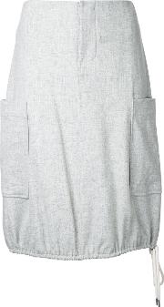 Drawstring Skirt Women Elastodienepolyamidewool 8, Grey