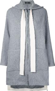 Hooded Coat Women Wool 14, Grey
