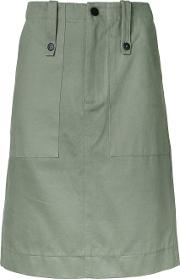 Utility Skirt Women Cotton 10, Green