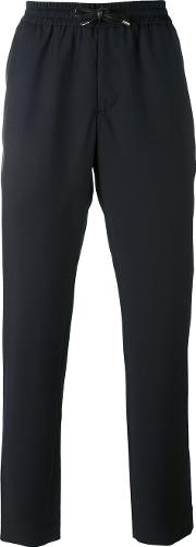 Fitted Trousers Men Polyestermohairwool 48, Black
