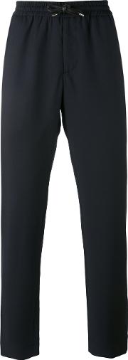 Fitted Trousers Men Woolmohairpolyester 50, Black