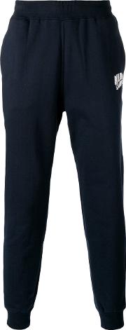 Sweatpants With Logo Men Cotton M, Blue