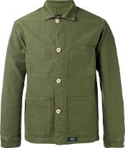 Shirt Jacket Men Cotton L, Green