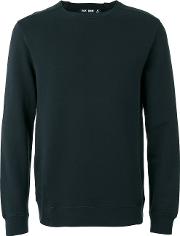 Plain Sweatshirt Men Cotton M, Black