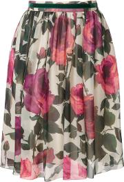 Blugirl Rose Print Skirt Women Polyester 42 