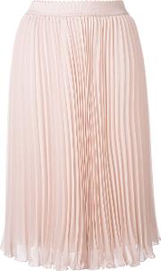 Pleated Skirt Women Polyester 44, Pinkpurple