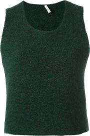'moho' Knit Vest Women Polyamidespandexelastanemohairyak S, Green
