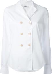 Double Breasted Shirt Women Cotton 40, Women's, White
