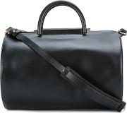 Cylinder Duffel Bag Women Leather One Size, Black