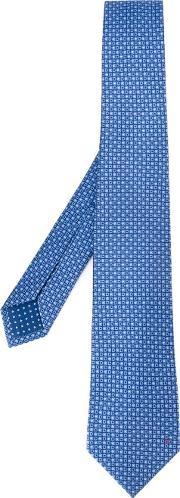 Micro Print Tie Men Silk One Size