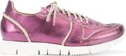 Embossed Star Trainers Women Calf Leatherrubber 36.5, Pinkpurple