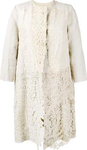 Antique Lace Coat Women Cottonlinenflax S, Nudeneutrals
