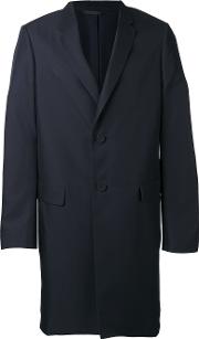 Single Breasted Coat Men Silkcupro 50, Blue