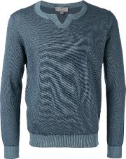 Round Neck Sweater Men Cotton 56, Blue