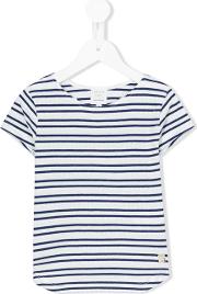 Striped Knitted Top Kids Cotton 2 Yrs, White