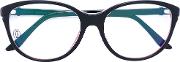 Cartier Round Frame Glasses Women Acetate One Size, Black 