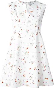 Sleeveless Floral Print Dress Women Silkpolyesteracetate 40, White