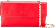 Chain Flap Bag Women Leathersatin One Size, Red