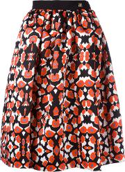 Patterned Pleated Skirt 