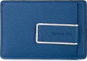 1881 Embossed Logo Wallet Men Calf Leather One Size, Blue