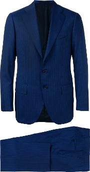 Straight Cut Suit Men Silkwoolbemberg 48, Blue