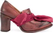Cherevichkiotvichki Chunky Bow Loafers Women Camel Leather 36, Red 