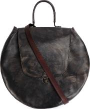 Cherevichkiotvichki Round Shoulder Bag Women Calf Leather One Size, Black 