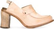 Open Heel Mocassin Pumps Women Leather 38, Women's, Nudeneutrals