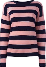 Cashmere Striped Jumper Women Cashmere L, Pink