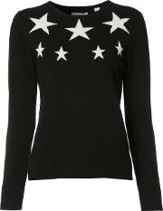 Embroidered Stars Jumper Women Cashmere Xs, Black