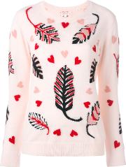 Leaf Sweater Women Cashmere S, Pinkpurple