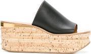 Camille Wedge Mules Women Leather 39, Women's, Black