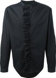Ruffle Detail Shirt Men Cotton 50, Black