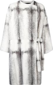Reversible Mink Fur Coat Women Mink Fur 40, White